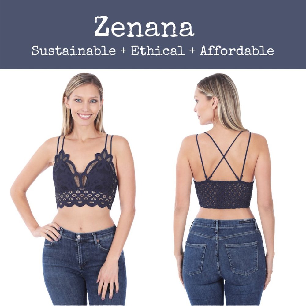 Zenana Crochet Lace Bralette w/Bra Pads